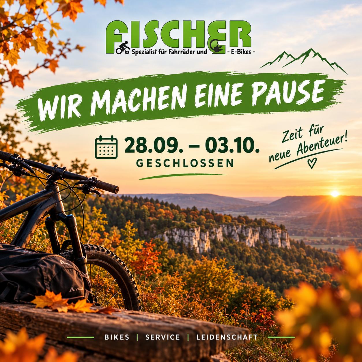 Wir machen eine Pause